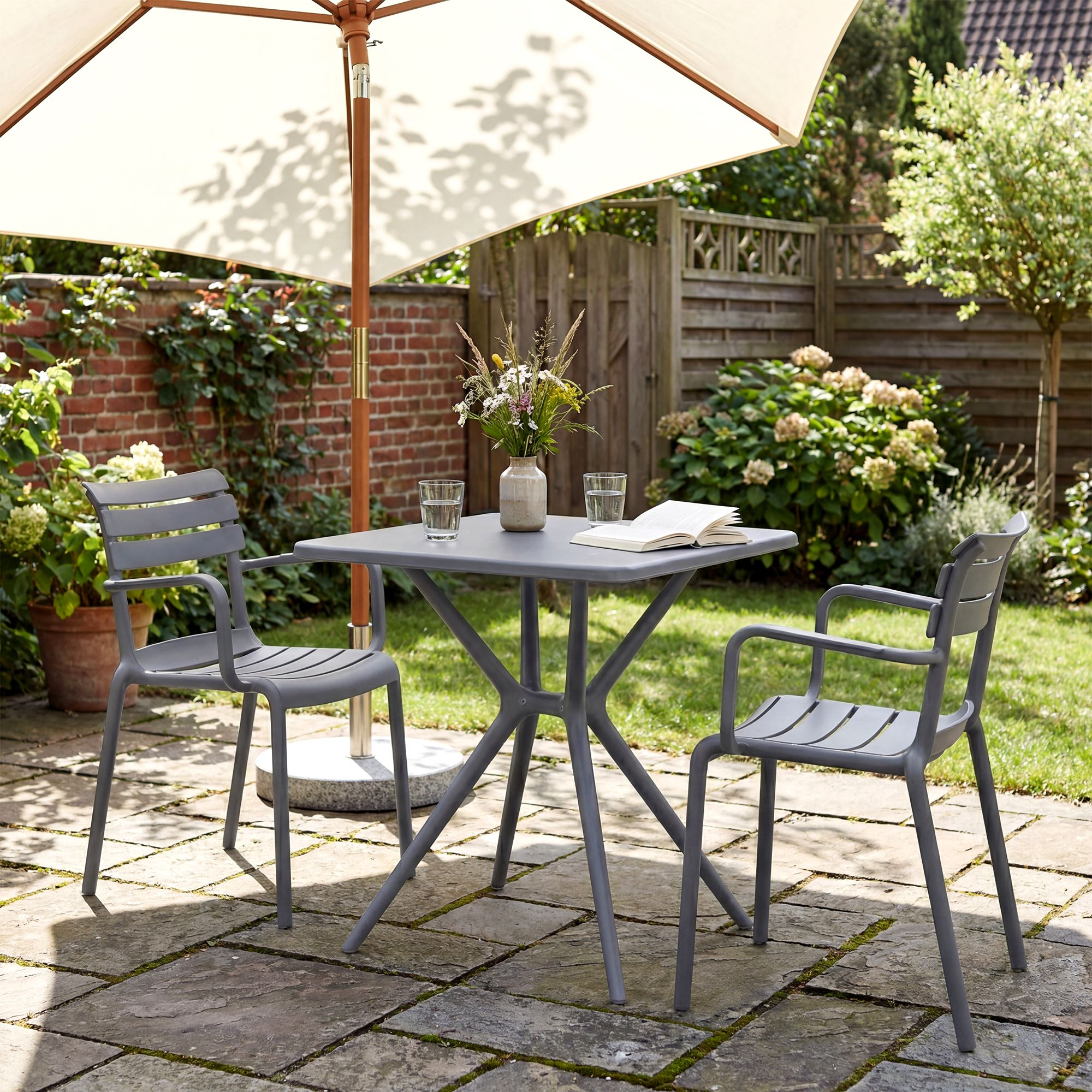 Set Mobili da Giardino Avena con 2 Sedie