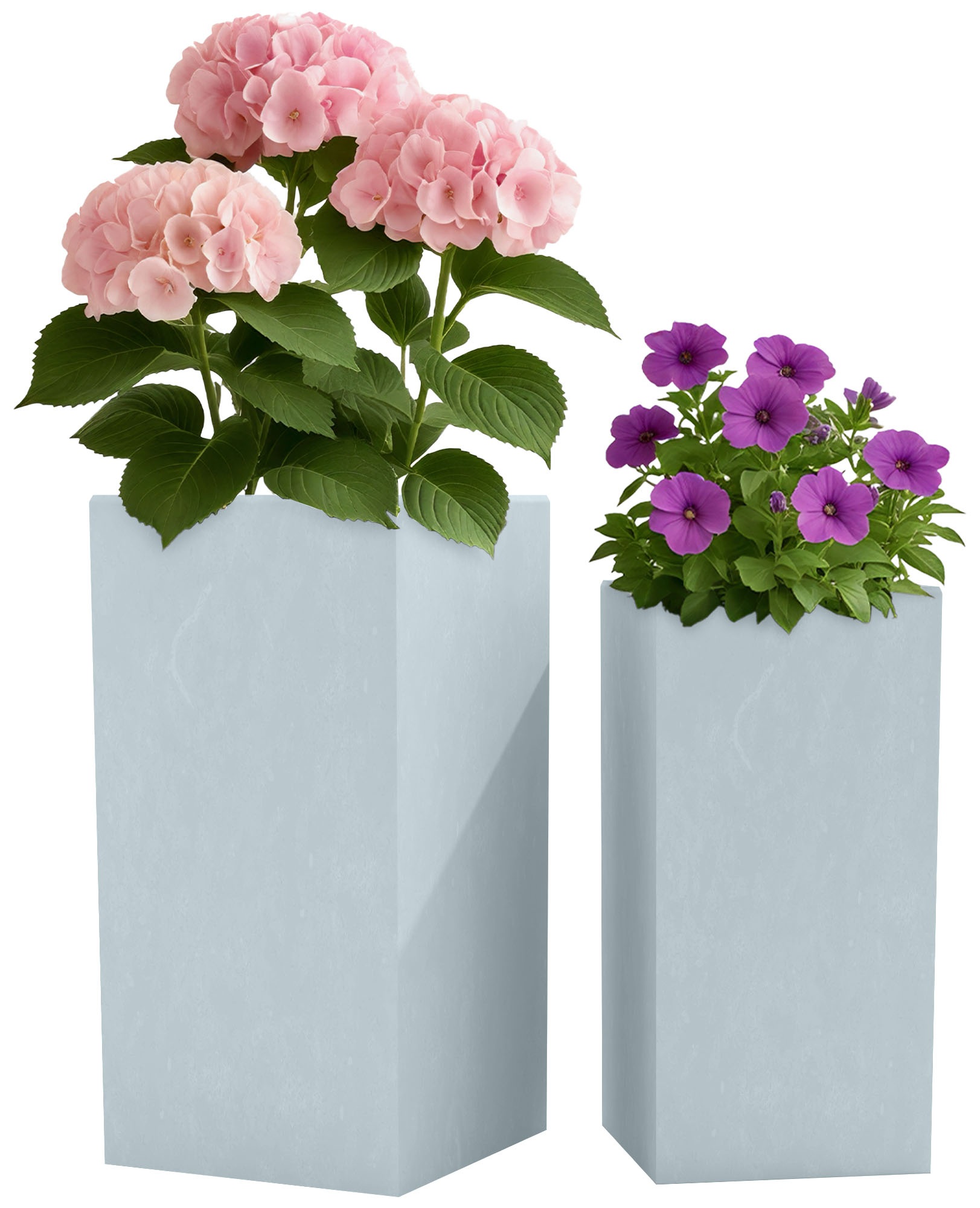 Set di 2 fioriere quadrate 3