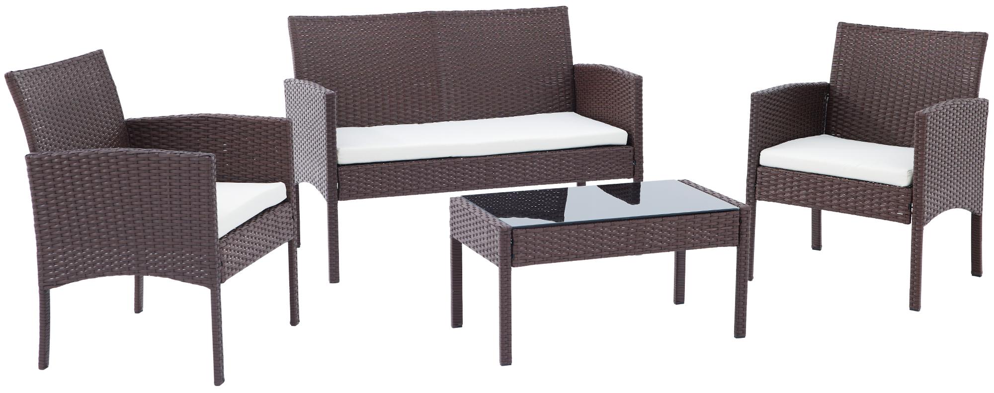 Gruppo di sedute in polyrattan Ramunda