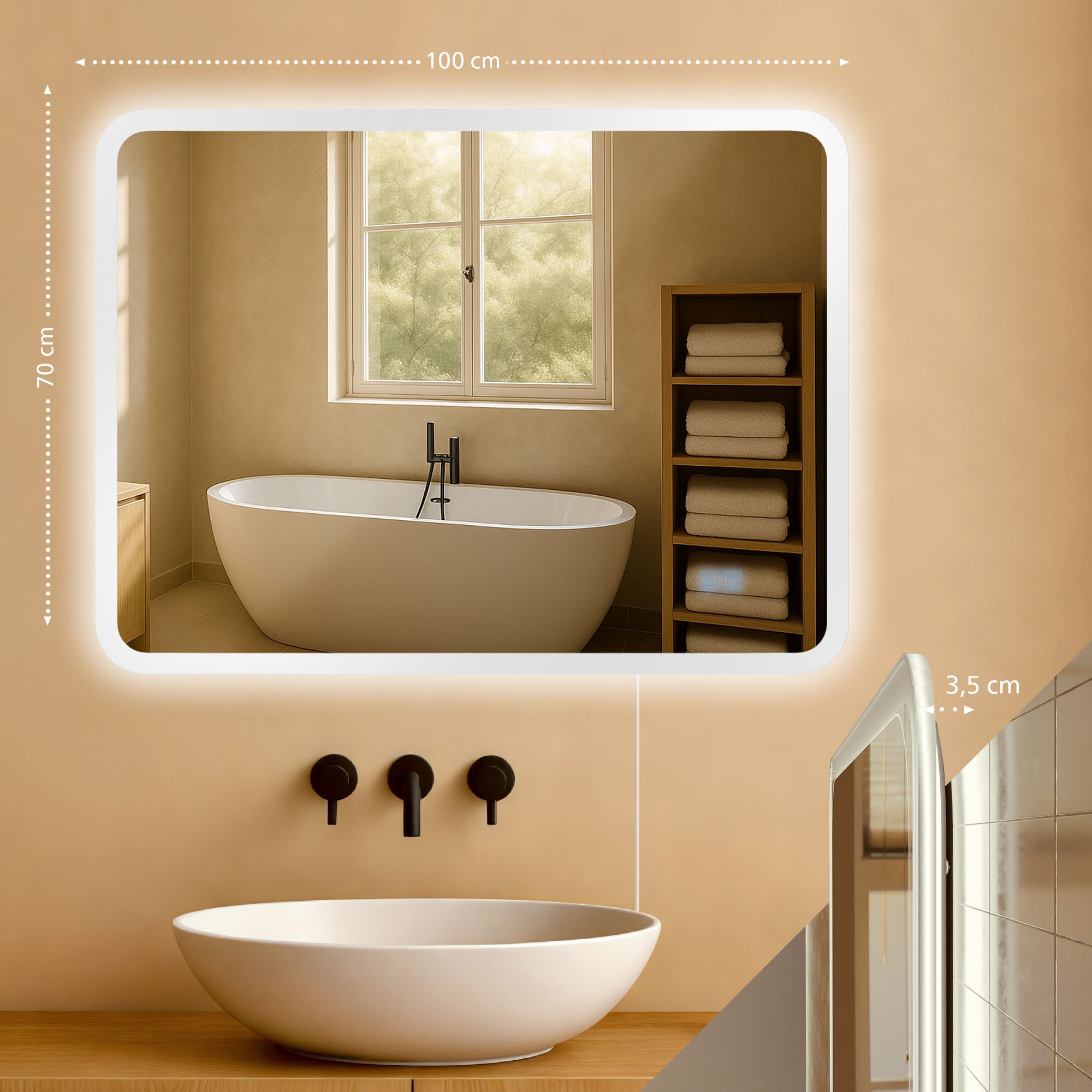 Specchio da bagno Jericho
