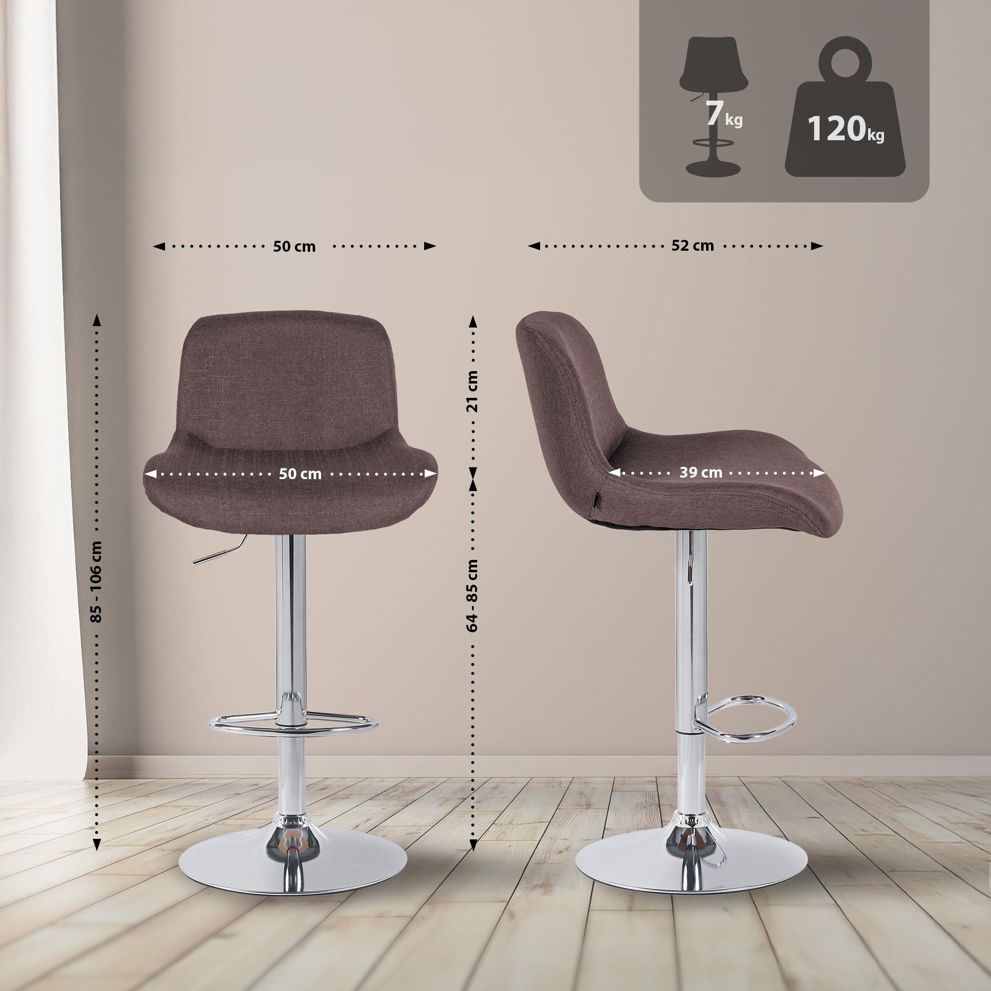 Set di 2 sgabelli da bar Solon cromo