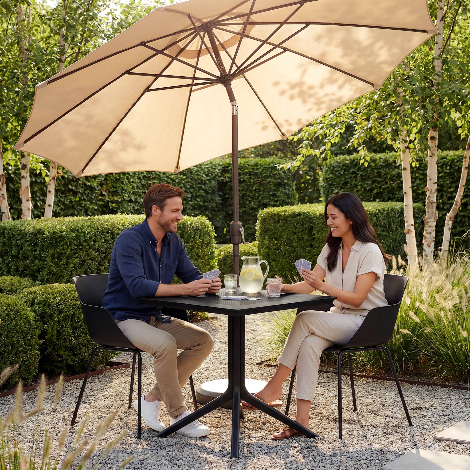 Set da giardino Lirra con 2 sedie