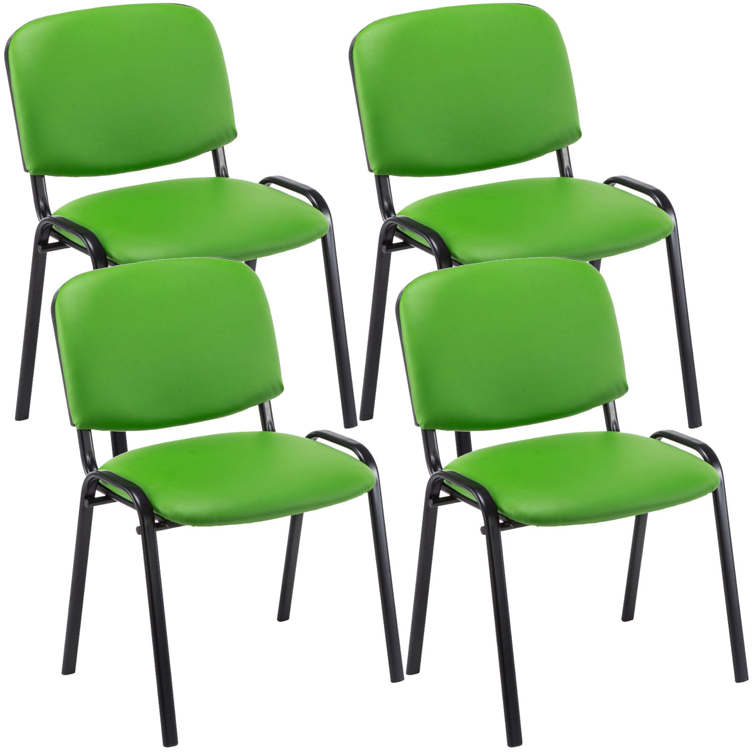 Set 4 Sedie Ufficio Ken Imbottite In Similpelle