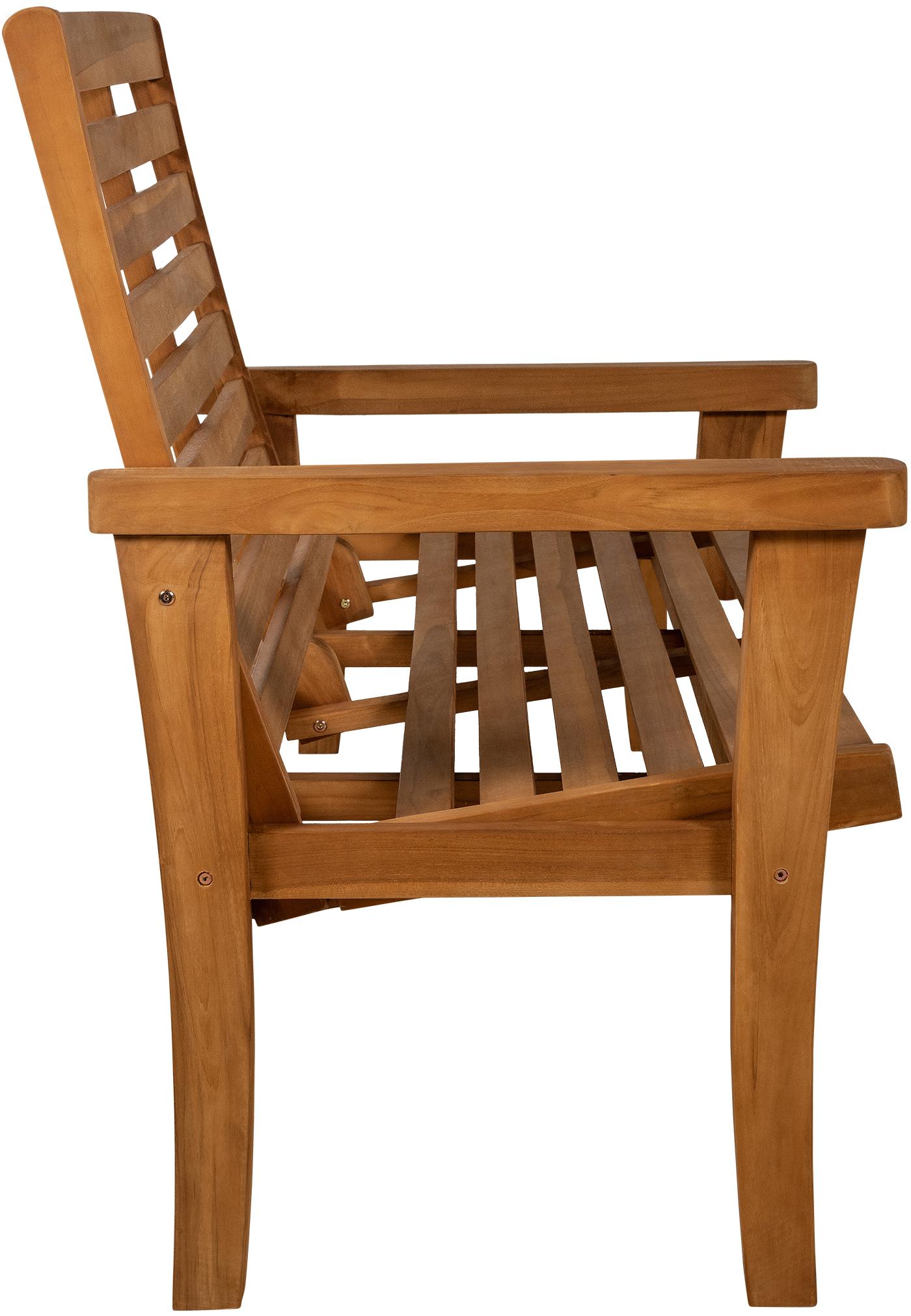 Panca in teak Nicosia con schienale reclinabile